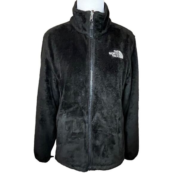 The North Face Fleece‎ Jacket Sz M | Black Zip-Up Plush Full Zip - Picture 1 of 13
